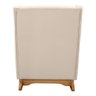 Poltrona de Amamentação e Descanso Áquilla com Base Balanço e Puff Veludo Bege - Desk Design - 7