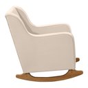 Ver imagem 6 de Poltrona de Amamentação e Descanso Áquilla com Base Balanço e Puff Veludo Bege - Desk Design