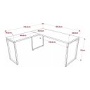 Ver imagem 5 de Mesa De Escritório Em L Estilo Industrial 1,50x1,50m Kuadra