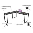 Ver imagem 4 de Mesa De Escritório Em L Estilo Industrial 1,50x1,50m Kuadra