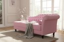 Ver imagem 2 de Recamier Decorativo Divã Styllus Lado Esquerdo Couro Rosa Bebê
