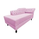 Ver imagem 4 de Recamier Decorativo Divã Styllus Lado Esquerdo Couro Rosa Bebê