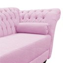 Ver imagem 3 de Recamier Decorativo Divã Styllus Lado Esquerdo Couro Rosa Bebê