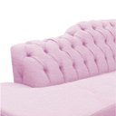 Ver imagem 5 de Recamier Decorativo Divã Styllus Lado Esquerdo Couro Rosa Bebê