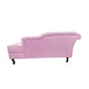 Ver mais imagens de Recamier Decorativo Divã Styllus Lado Esquerdo Couro Rosa Bebê