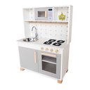 Ver imagem 1 de Cozinha Infantil com Pia Fogão e Microondas Eita Casa Perfeita Cinza