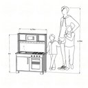 Ver imagem 5 de Cozinha Infantil com Pia Fogão e Microondas Eita Casa Perfeita Cinza