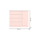 Ver imagem 5 de Jogo de Quarto Infantil Rosa Acetinado Berço e Cômoda sem Colchão - Qmovi