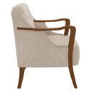 Ver imagem 5 de Kit 2 Poltronas Decorativas para Sala de Estar Capitonê Lapa M22 Linho Cru Liso - Mpozenato