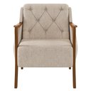 Ver imagem 3 de Kit 2 Poltronas Decorativas para Sala de Estar Capitonê Lapa M22 Linho Cru Liso - Mpozenato