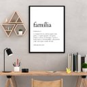 Ver imagem 2 de Quadro Decorativo Definição de Família 24x18cm - com vidro:Madeira preta
