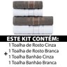 Jogo de Toalhas 4 Peças Banhão Gigante + Rosto 100% Algodão Capri Emcompre Marcotex - 2
