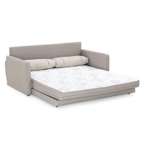 Sofá-Cama Queen 3 Lugares Herval Aurora, Linho Bege