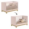 Berço Mini Cama Qencanto Slim 4315 Qmovi Rosa Acetinado - 2