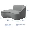 Ver imagem 5 de Kit Divã Recamier Orgânico Marrocos 180cm Lado Esquerdo e 2 Poltronas Amore Bouclé