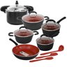 Jogo de Panelas de Indução com Panela de Pressão de 5,4l Ceramic Life Select 9 Peças - Brinox - 1