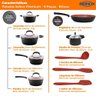 Jogo de Panelas de Indução com Panela de Pressão de 5,4l Ceramic Life Select 9 Peças - Brinox - 7
