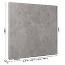Ver imagem 3 de Cabeceira Cama Box Casal Queen Size Luana 160cm Veludo Prata - Abmaza