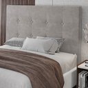 Ver imagem 1 de Cabeceira Cama Box Casal Queen Size Luana 160cm Veludo Prata - Abmaza