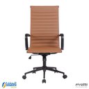 Ver imagem 2 de Cadeira Office Sevilha Base Preta Alta Pu Marrom Escuro ou Preto- Rivatti