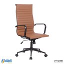 Ver imagem 1 de Cadeira Office Sevilha Base Preta Alta Pu Marrom Escuro ou Preto- Rivatti