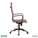 Ver imagem 3 de Cadeira Office Sevilha Base Preta Alta Pu Marrom Escuro ou Preto- Rivatti