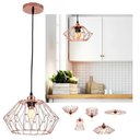 Ver imagem 1 de Lustre Pendente Luminaria Decorativa Ajustavel Design Moderno Metal Aramado Casa Mezanino Sala