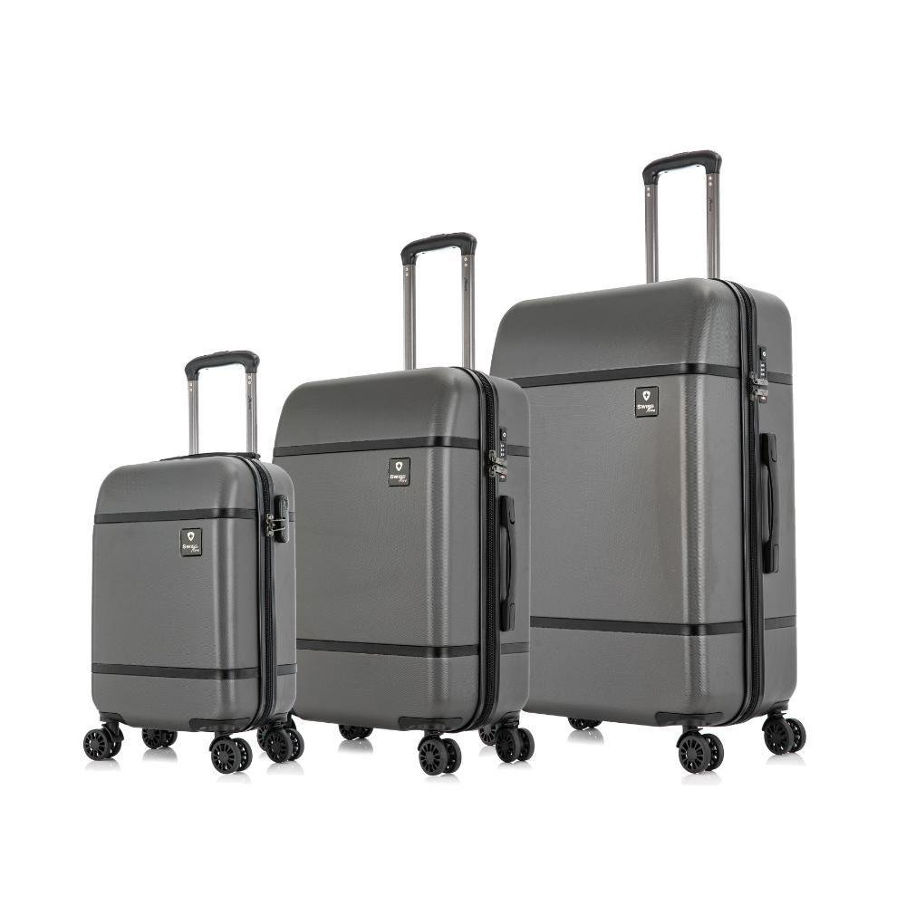 Conjunto de Malas de Viagem Pmg Mônaco Swiss Move Grafite - 1
