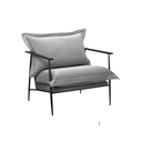 Ver imagem 1 de Poltrona Decorativa com Base Preta Sara Cor Prata