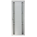 Ver imagem 1 de Porta de Aluminio Palheta Branca com Vidro Duplo Linha 25 - 210x100 Esquerda
