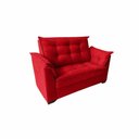 Ver imagem 4 de Sofá Alice 2 Lugares 140cm Vermelho Suede Compacto Império Decor