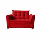 Ver imagem 5 de Sofá Alice 2 Lugares 140cm Vermelho Suede Compacto Império Decor