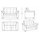 Ver imagem 3 de Sofá Alice 2 Lugares 140cm Vermelho Suede Compacto Império Decor