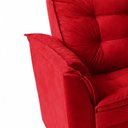 Ver imagem 2 de Sofá Alice 2 Lugares 140cm Vermelho Suede Compacto Império Decor