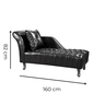 Divã Chesterfield Anna Recamier 160cm Via Encanto Courano Preto Lado Esquerdo - 2