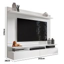 Ver imagem 2 de Painel para Tv até 55 Polegadas 2 Portas 3 Nichos Nigéria Branco