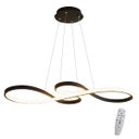 Ver imagem 1 de Lustre Led Pendente Infinito Luxo Moderno Bivolt 45w Preto Brinovar