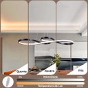 Ver imagem 6 de Lustre Led Pendente Infinito Luxo Moderno Bivolt 45w Preto Brinovar