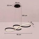Ver imagem 2 de Lustre Led Pendente Infinito Luxo Moderno Bivolt 45w Preto Brinovar