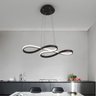 Lustre Led Pendente Infinito Luxo Moderno Bivolt 45w Preto Brinovar - 4
