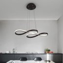Ver imagem 4 de Lustre Led Pendente Infinito Luxo Moderno Bivolt 45w Preto Brinovar