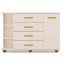 Ver imagem 6 de Cômoda Infantil com Cantoneira e 4 Gavetas 100% Mdf New Lorena Off White - Phoenix Phoenix Baby