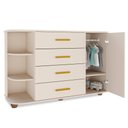 Ver imagem 7 de Cômoda Infantil com Cantoneira e 4 Gavetas 100% Mdf New Lorena Off White - Phoenix Phoenix Baby