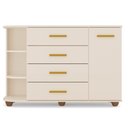 Ver imagem 6 de Cômoda Infantil com Cantoneira e 4 Gavetas 100% Mdf New Lorena Off White - Phoenix Phoenix Baby