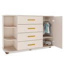 Ver imagem 7 de Cômoda Infantil com Cantoneira e 4 Gavetas 100% Mdf New Lorena Off White - Phoenix Phoenix Baby