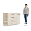 Ver imagem 5 de Cômoda Infantil com Cantoneira e 4 Gavetas 100% Mdf New Lorena Off White - Phoenix Phoenix Baby