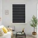 Ver imagem 2 de Persiana Rolo Duplo Bandô Sunny Preta 120 (L) x 160 (A) Cortina Zebra Double Vision 1,20 X 1,60