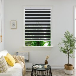 Persiana Rolo Duplo Bandô Sunny Preta 120 (L) x 160 (A) Cortina Zebra Double Vision 1,20 X 1,60 - 4