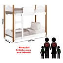 Ver imagem 6 de Beliche Infantil Encanto Moderna Quarto da Criança Conforto Grade Proteção com 2 Colchões Cor Branco