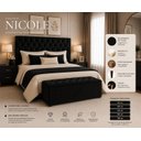 Ver imagem 4 de Cabeceira Estofada Recamier Baú para Cama Box 160cm Queen:Preto